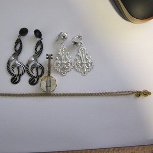 Vintage Music Themed Jewelry